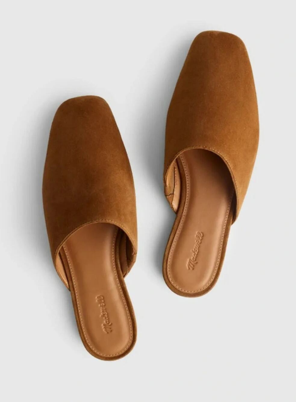 Madewell The Mylie Glove Mule Brown Leather Suede Shoes Size 7 NWOB